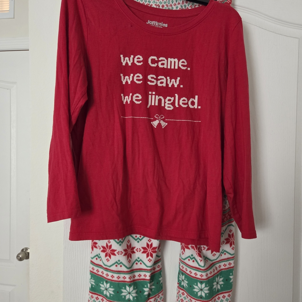 Red Pajama Set - 'We Came. We Saw. We Jingled.'